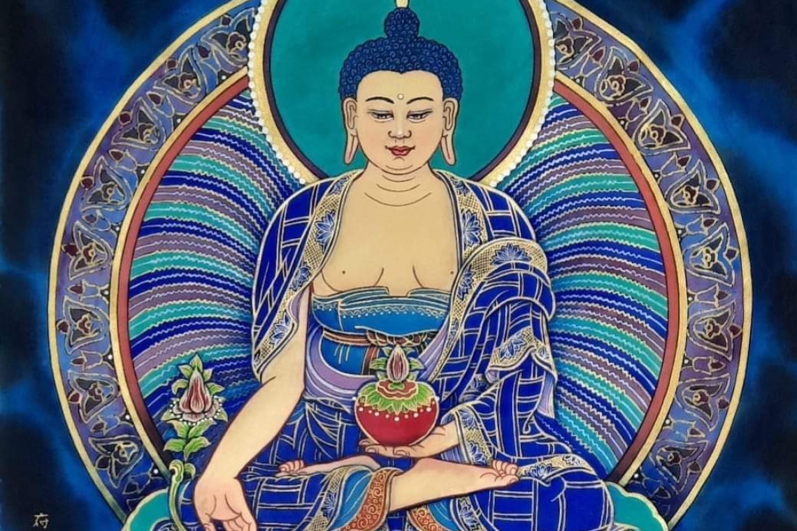 雲水堂【畫佛話佛】    佛像後面"背光"之緣由~圖像/ 慧松恭繪