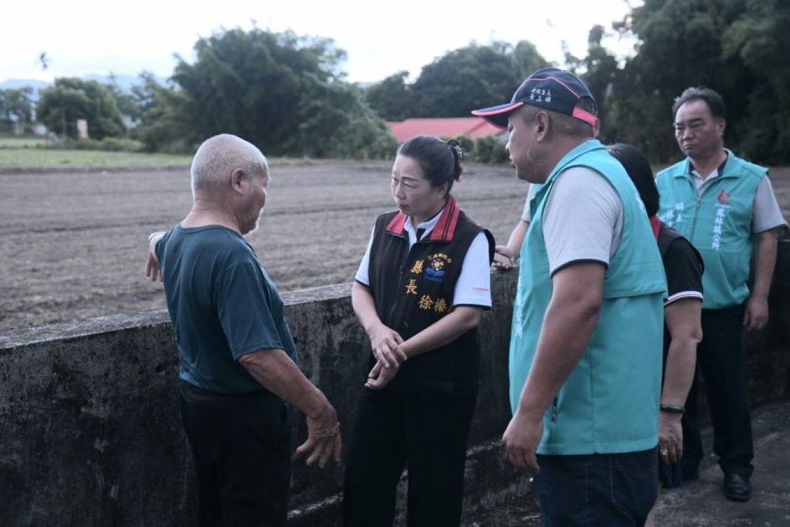 花蓮縣長徐榛蔚會勘鳳林鎮排水系統／努力改善地方基礎建設
