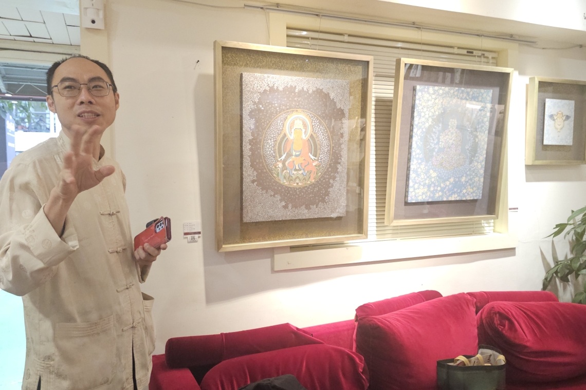 華梵大學佛教藝術學系主任陳俊吉教授“遊藝法界”膠彩畫展